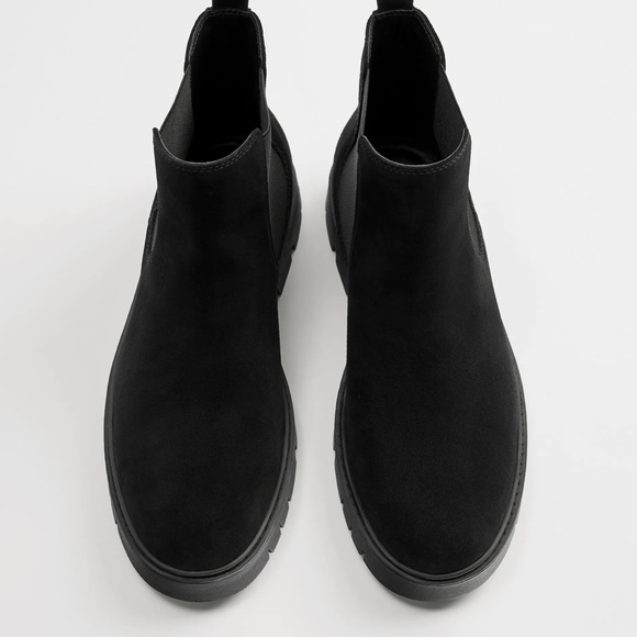 ZARA SPLIT LEATHER ANKLE BOOTS - Picture 5 of 6
